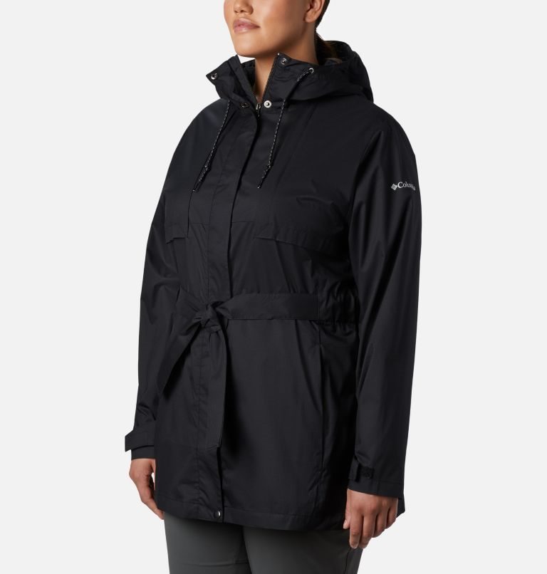 Women\'s Columbia Pardon My Trench Rain Jackets Black | Plus Size CA-U8LCA